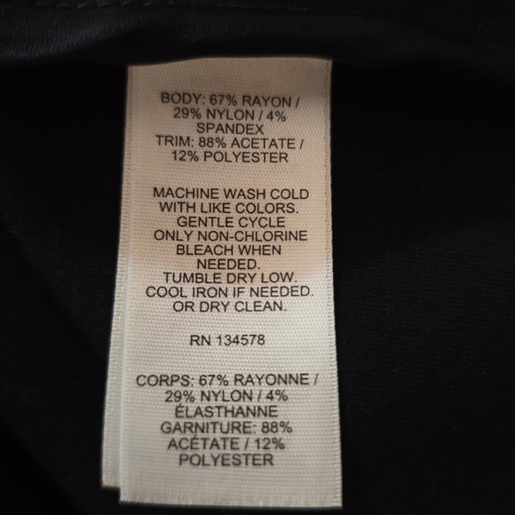 Vineyard Vines Jet Black Ponte Puff Sleeve Dress 2Q011397-002 Womens Large NWT - Picture 11 of 11